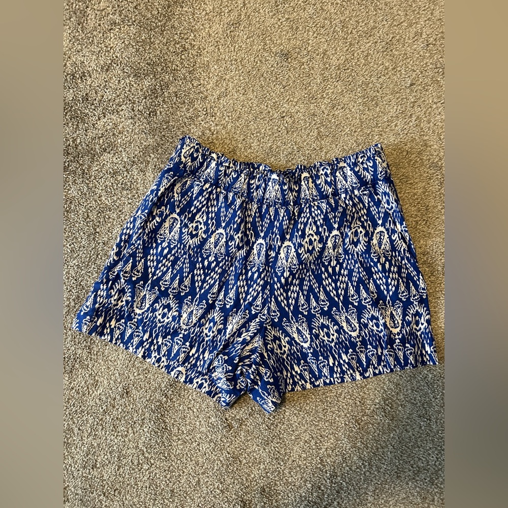 NWT LOFT Stretch Short in Blue and White Size S